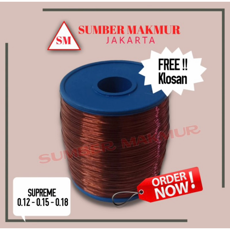 kabel tembaga SUPREME 0.15 enamelled copper wire 0.15