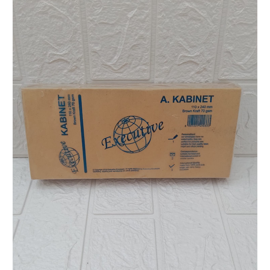 

(10 PCS) Amplop Kabinet Coklat Executive 11X24cm