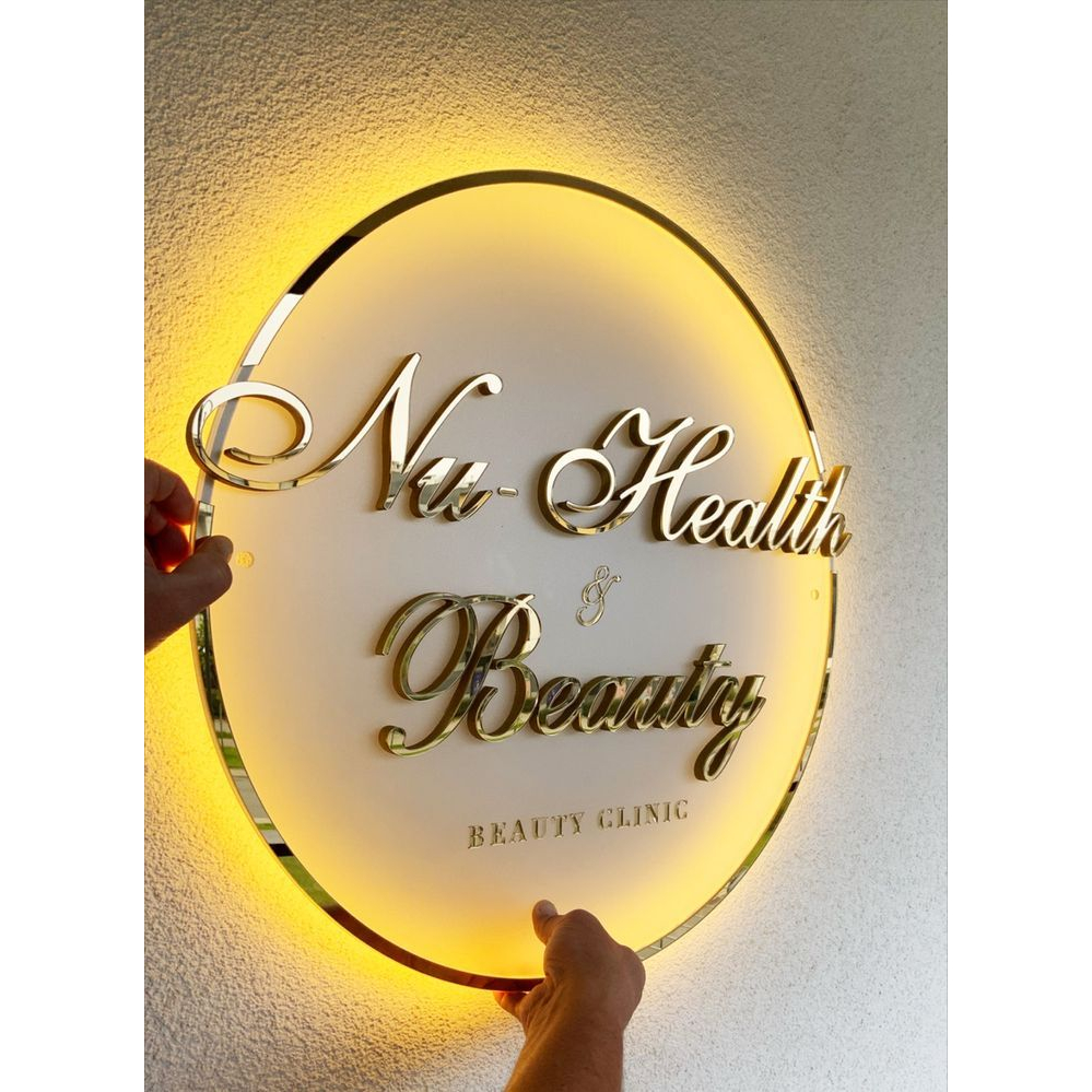 

Acrylic Bussiness Logo Sign Papan Nama Usaha Akrilik Rounded 3D Timbul