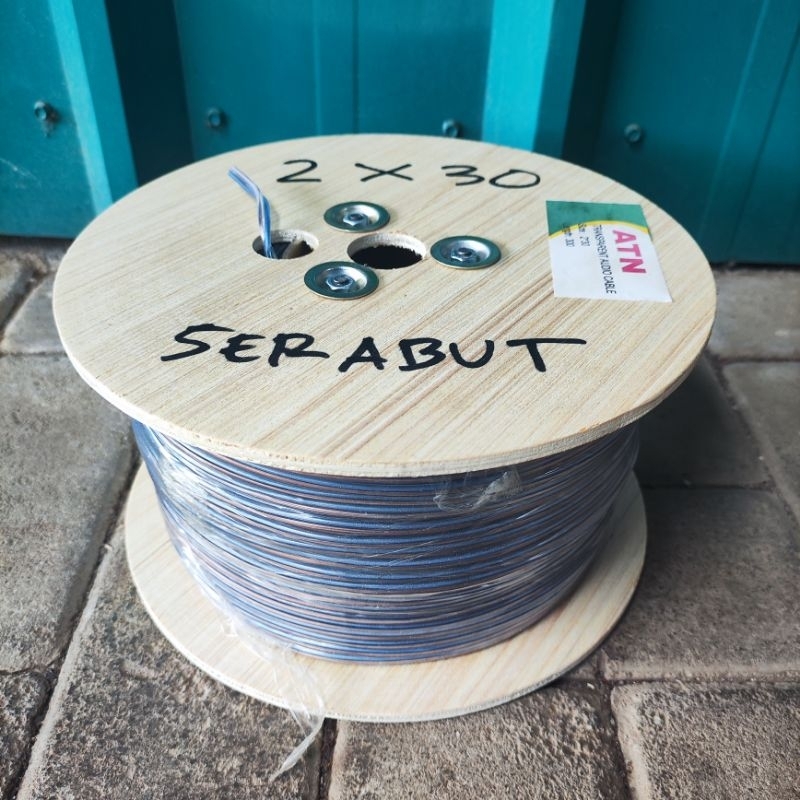 KABEL LISTRIK TRANSPARAN KABEL SERABUT 2 X 30