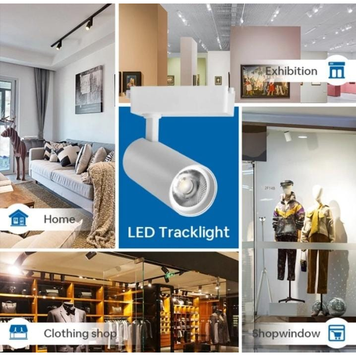 MEGAMAN LAMPU TRACKLIGHT 18W 4000K LAMPU LED TRACK RELL 18W