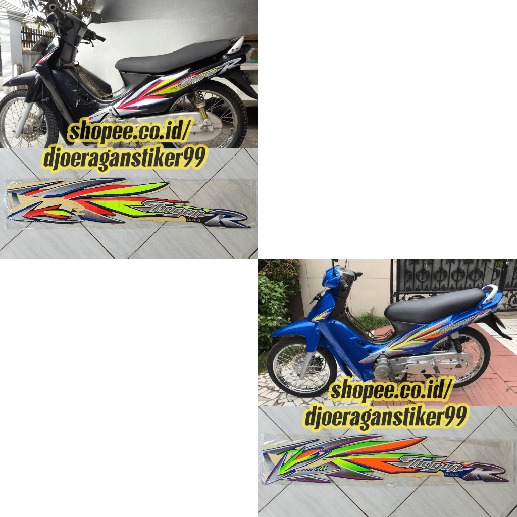 stiker suzuki shogun 110 2003 stiker striping lis shogun 2003 shogun daun