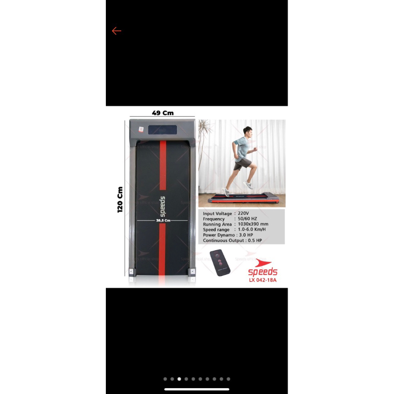 speeds treadmill elektrik walking pad treadmill listrik PRELOVED