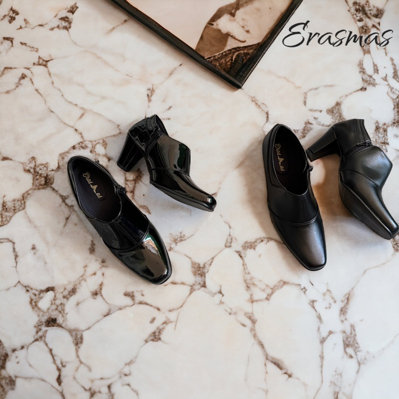 Grosir Sepatu Erasmas Semiboot 048 Hak 7 Cm - Sepatu Dinas Wanita Sepatu Kerja Wanita Sepatu Kantor