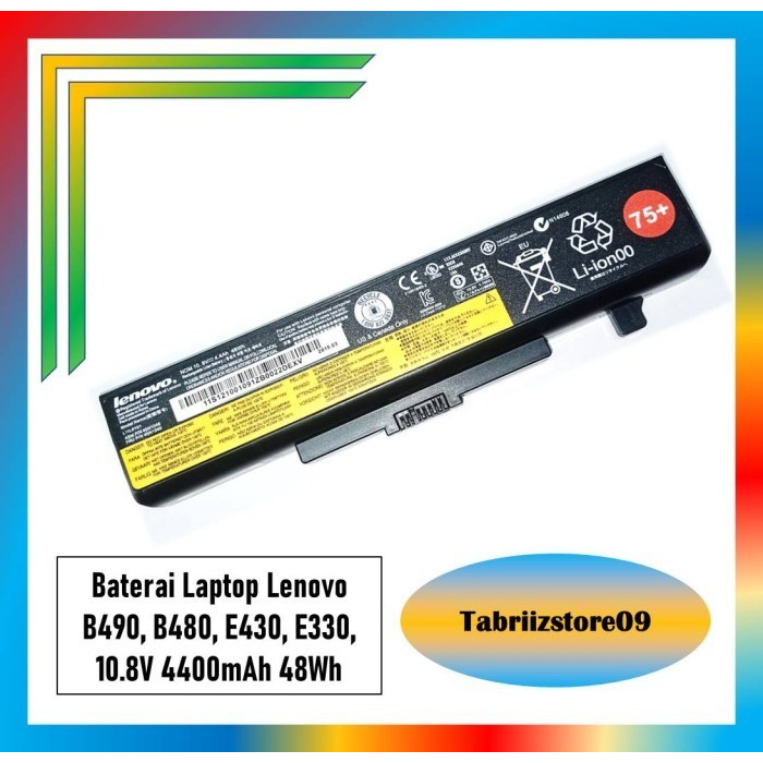 Baterai Laptop Lenovo B480 B485 B490 B495 M480 M490 M495 E530 B580 75+
