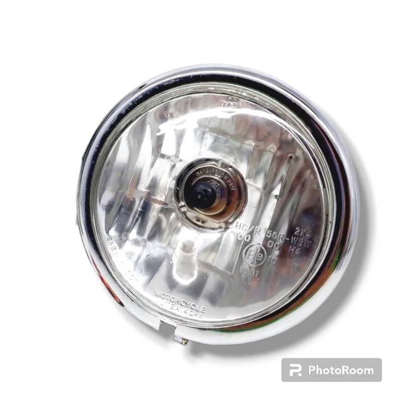 lampu pesek/jute kaca bening batok chrome