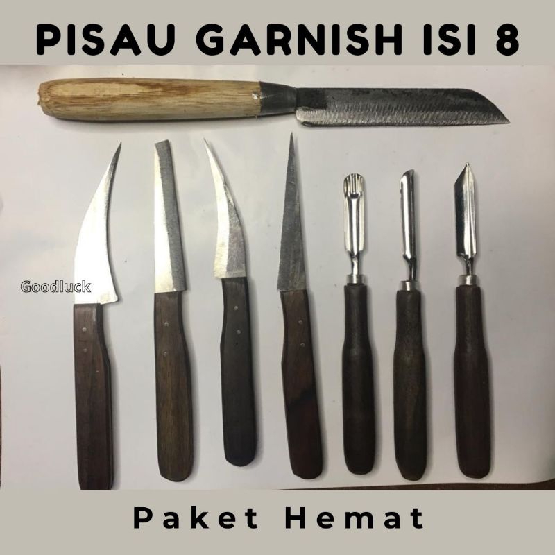 Hemat isi 8 pisau/Pisau garnish buah dan sayur/Pisau dapur serbaguna/pisau ukir buah/pisau ukir sayu