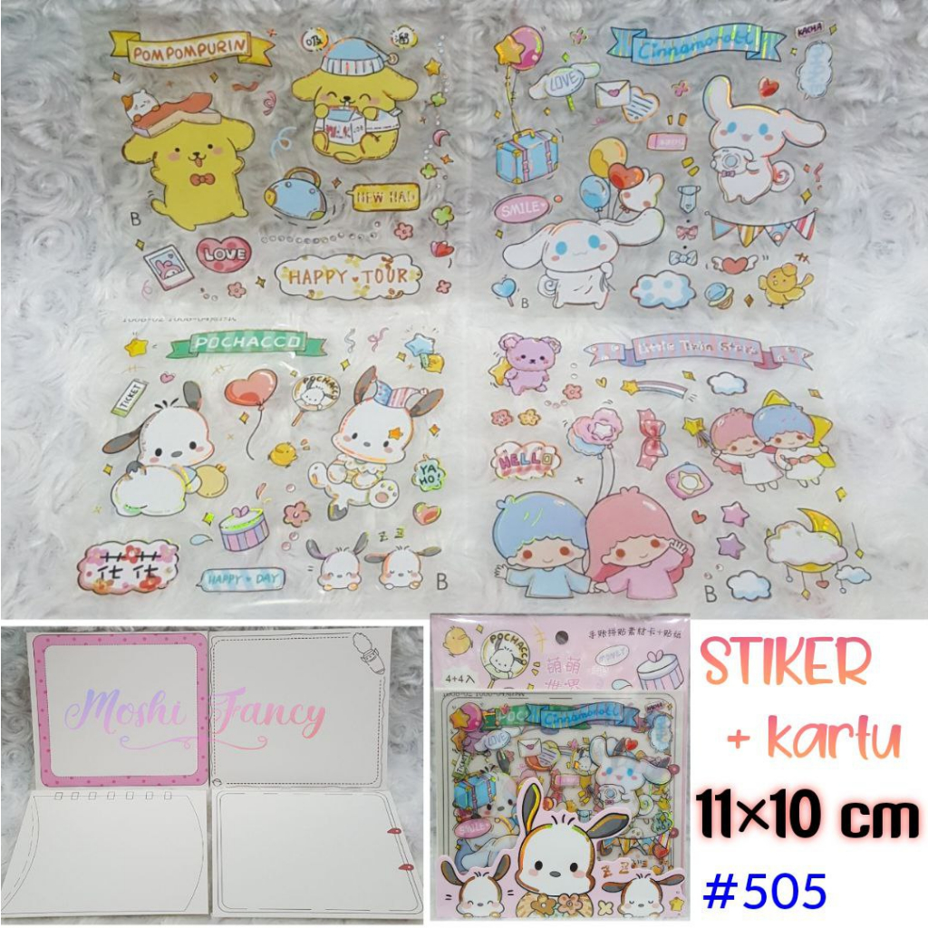 

Stiker Kuromi / Stiker Waterproff Kuromi Sanrio / Sticker Cinamorol Pompompurin My Melody / Stiker Popocho
