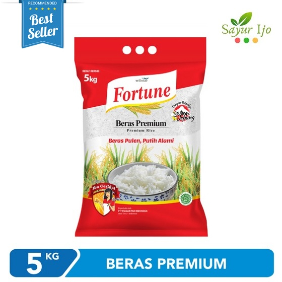 

FORTUNE Beras Putih Pulen Alami 5 KG White Rice Premium Quality