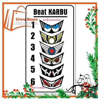 Stiker sticker variasi lampu depan honda beat karbu