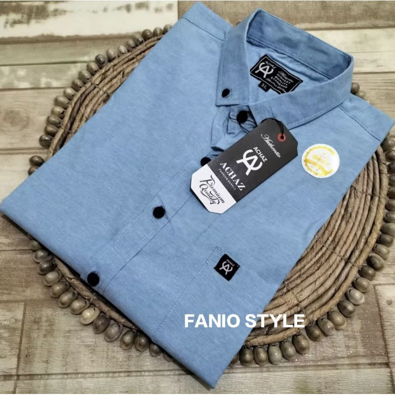 Kemeja Polos Pria Lengan Pendek Baju Hem Pria Formal Katun Premium