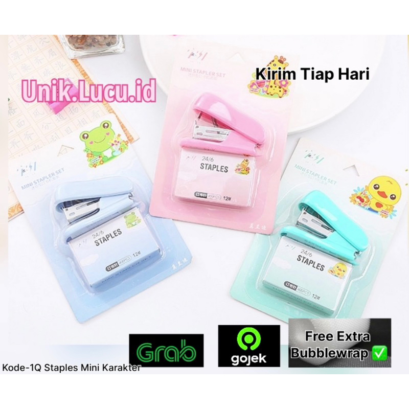 

Staples Mini Unik / 1Q / Staples Mini Set karakter Warna Pastel / Staples Portabel / Unik Lucu