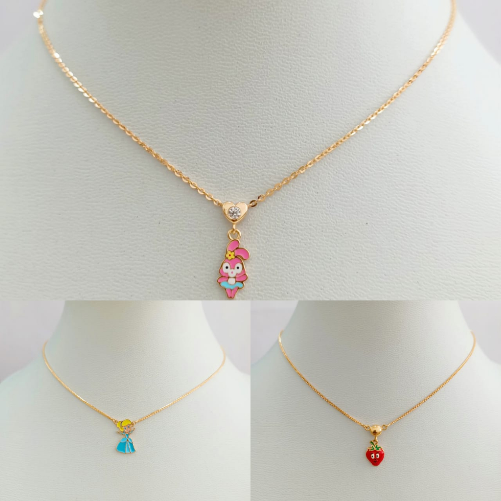 Kalung italy new santa variasi anak kadar 750% 17K