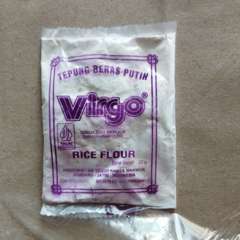 

TEPUNG BERAS PUTIH SUPER QUALITY VIRGO 1PRES isi 20bks