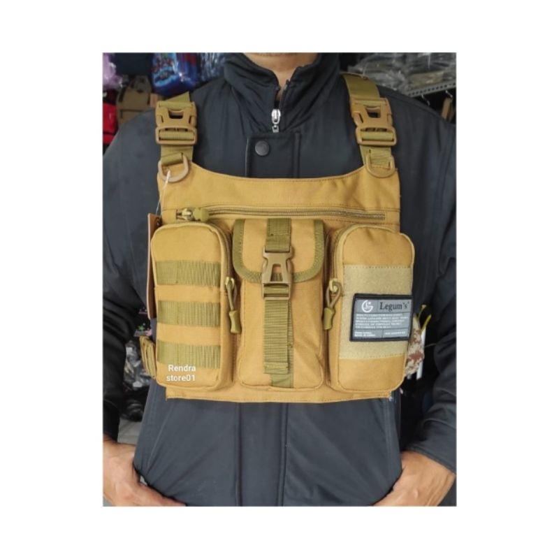 Tas rompi ojol/tas dada pria bahan nilon tebal/tas berburu tactical #A01
