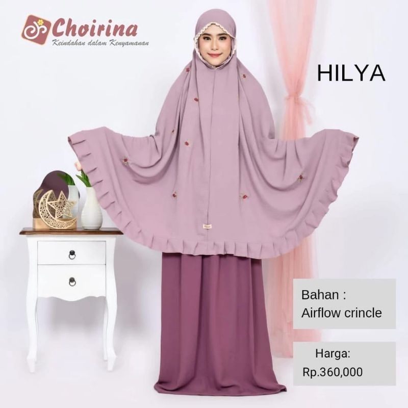 MUKENA WANITA CHOIRINA HILYA MUKENA CANTIK BAHAN AIRFLOW CRINCLE ORIGINAL PRODUK TERBARU DAN TERLARI