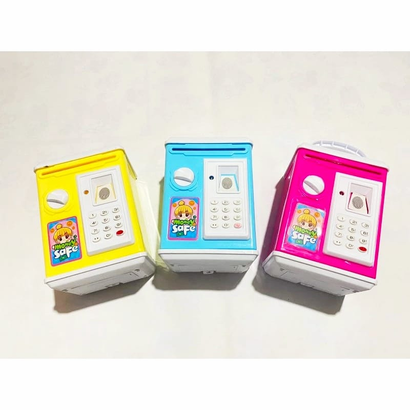( JI ) Mainan Anak Mesin Celengan ATM Sidik Jari Cartoon Money Safe Box YA3