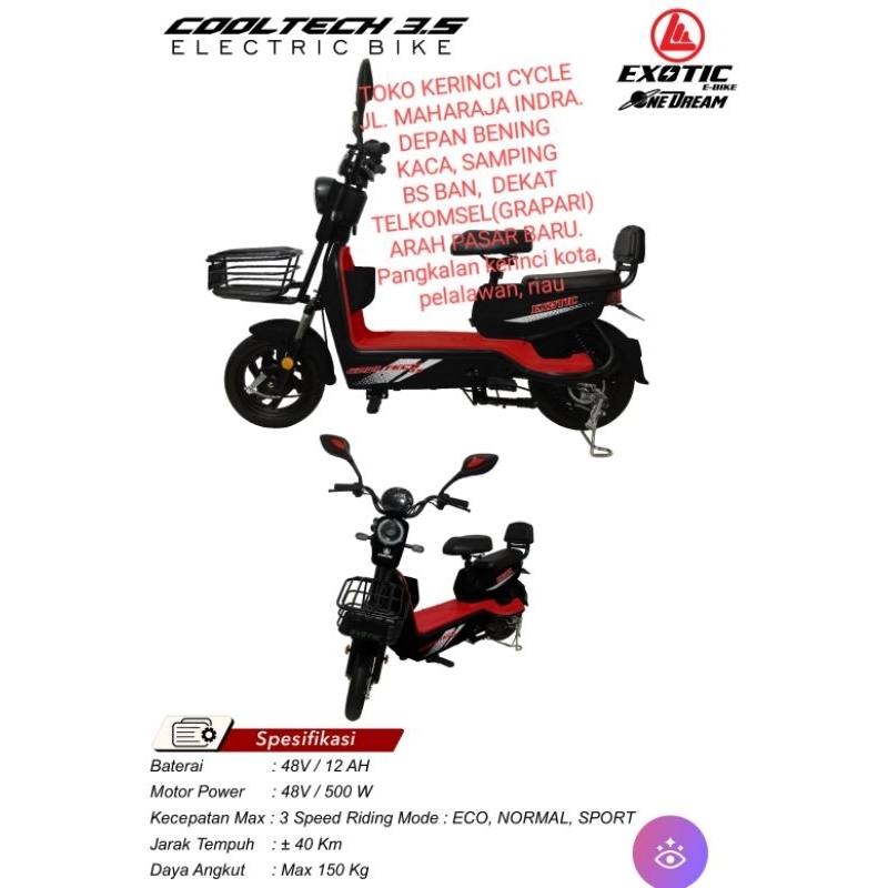 sepeda listrik exotic cooltech 3.5