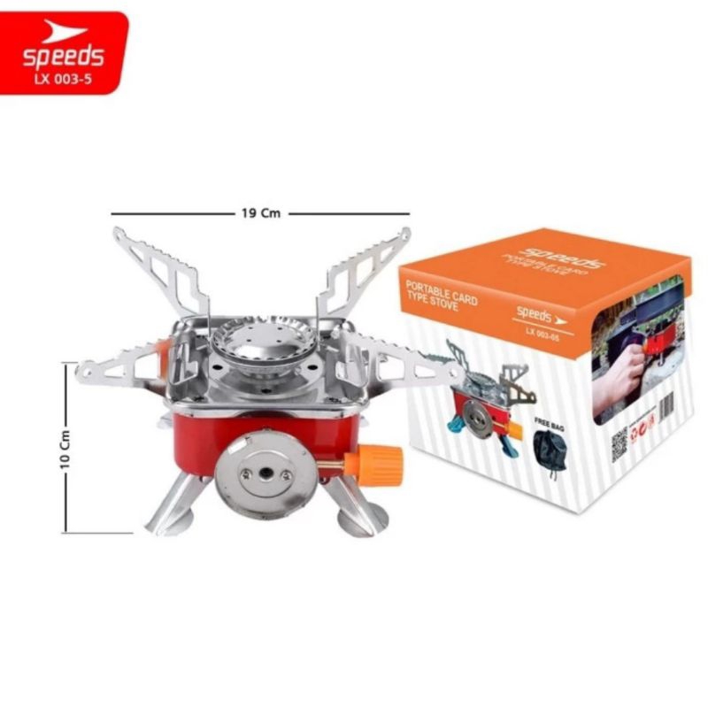 Speeda Kompor Camping Kompor Portable Windproof Alat Masak Kotak
