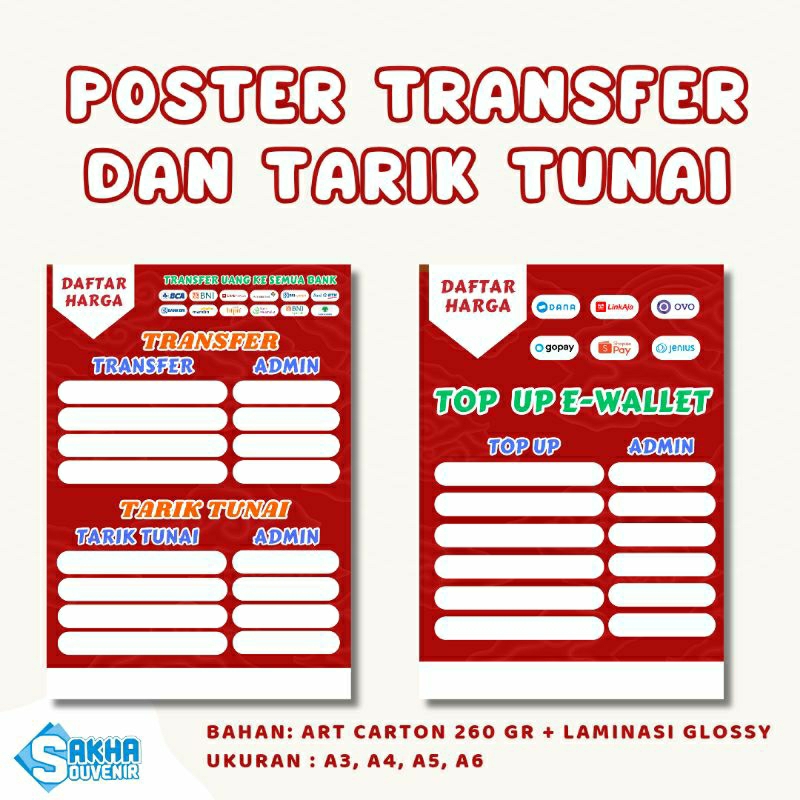 

POSTER TRANSFER TUNAI TARIK TUNAI