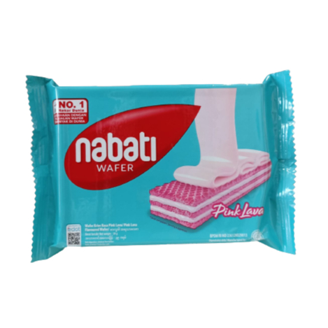 

Nabati Wafer Rasa Pink Lava 39gr Isi 3 Pcs