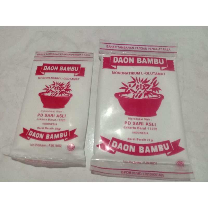 

PENYEDAP RASA CAP DAON BAMBU 35 GR & 73 GR