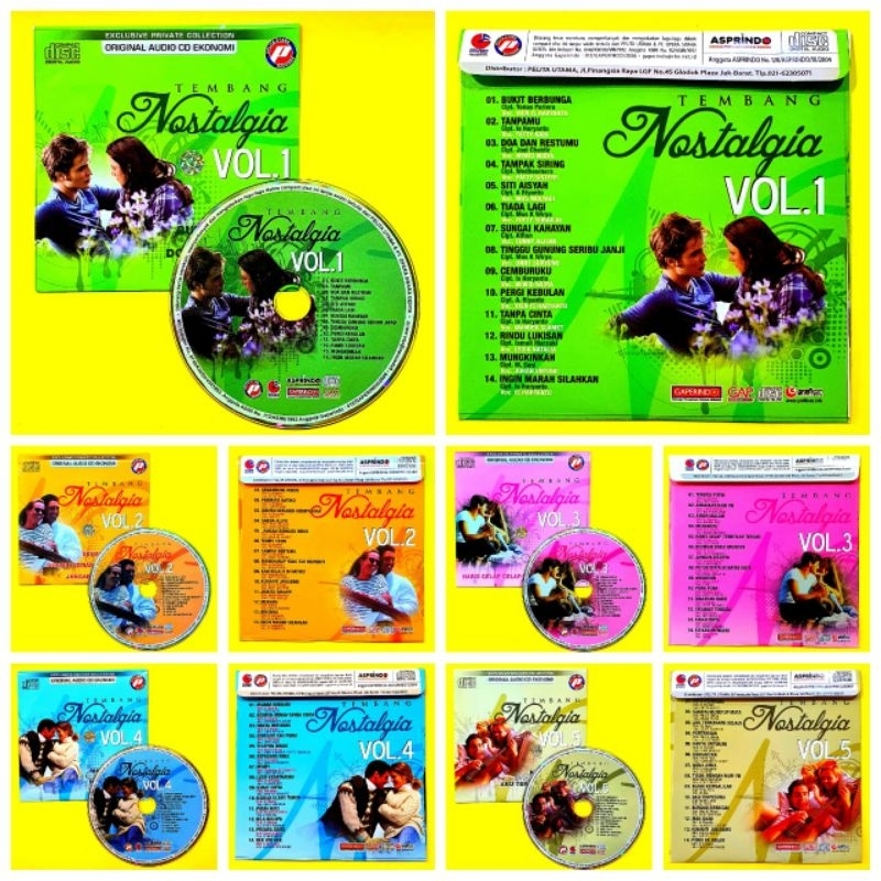 KASET CD MOBIL MUSIK AUDIO CD COMPACT DISC LAGU TEMBANG NOSTALGIA-LAGU TEMBANG KENANGAN-KUMPULAN LAG