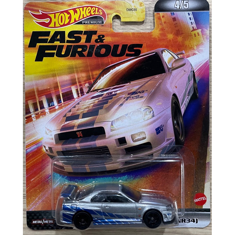 Hot Wheels Premium Nissan Skyline GTR R34 Fast and Furious