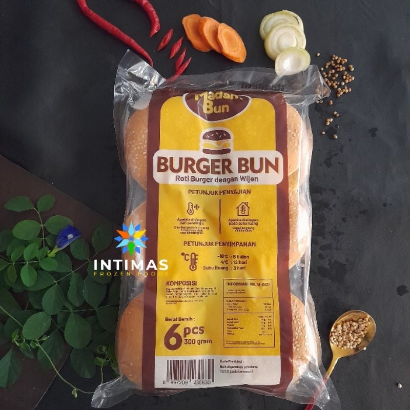 

Madam Bun Roti Burger Wijen isi 6 pcs