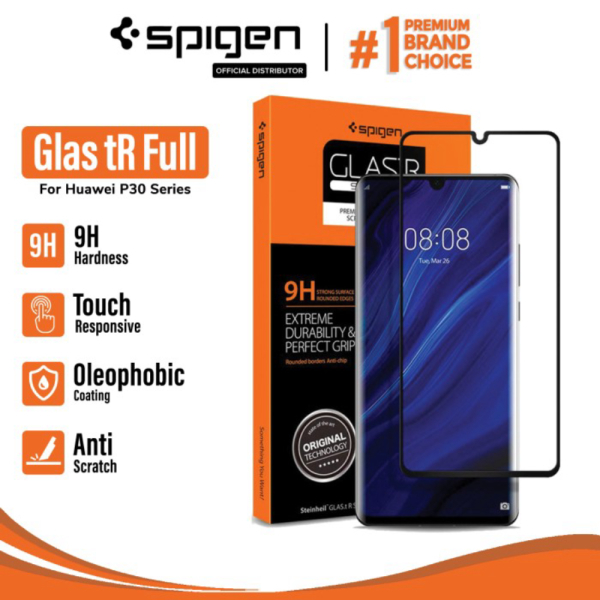 Promo Tempered Glass P30 Pro / P30 Lite / P30 Spigen Glas tR Full Cover HD - P30 Pro Berkualitas