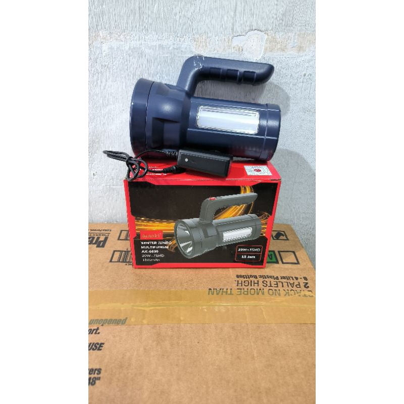 Senter Cas/Charger tangan LED Jumbo Emergency AOKI AK-6699 (Original) 20W+7SMD