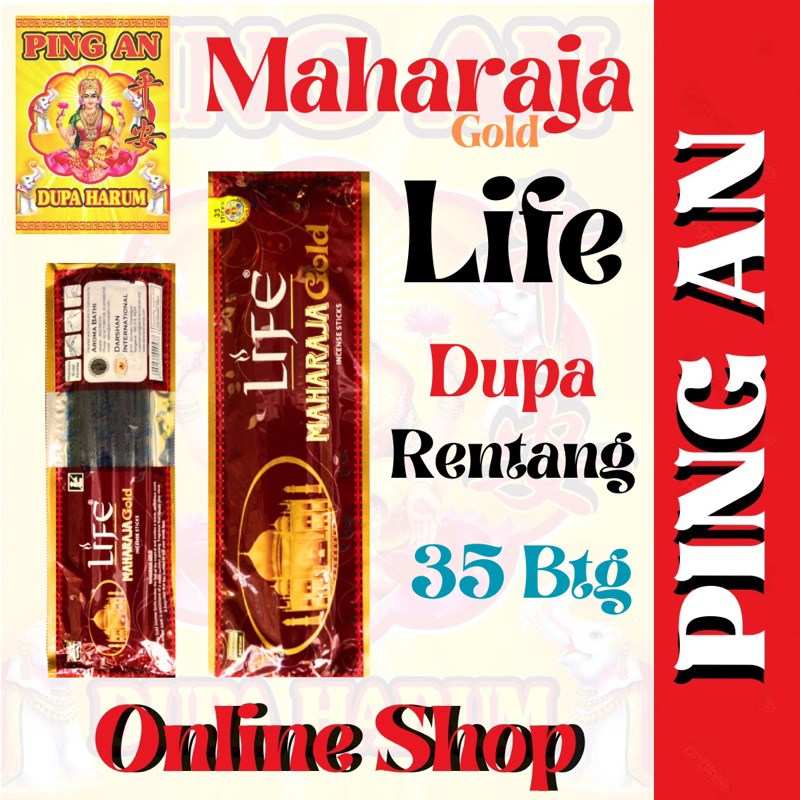 Dupa Hio Renteng India Darshan “MAHARAJA GOLD” isi 35btg Pouch