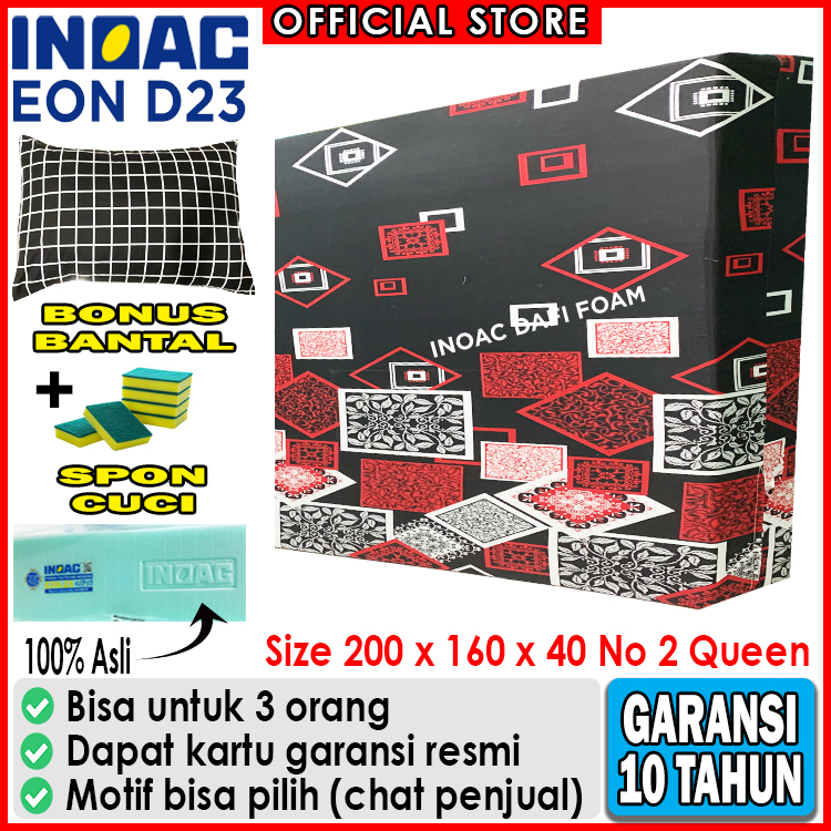 Kasur busa Inoac 200x160x40 Nomor 2 busa Inoac EON D23 original garansi 10 tahun gratis bantal Inoac
