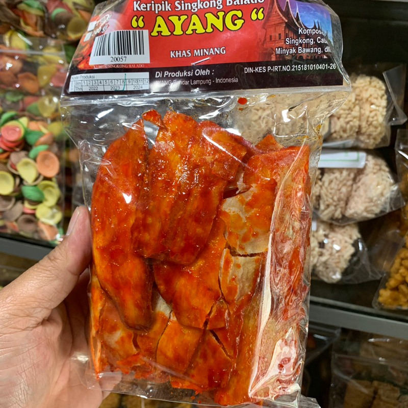 

KERIPIK SINGKONG SANJAY / SINGKONG PADANG BUMBU BALADO PEDAS MANIS KEMASAN 200 GRAM