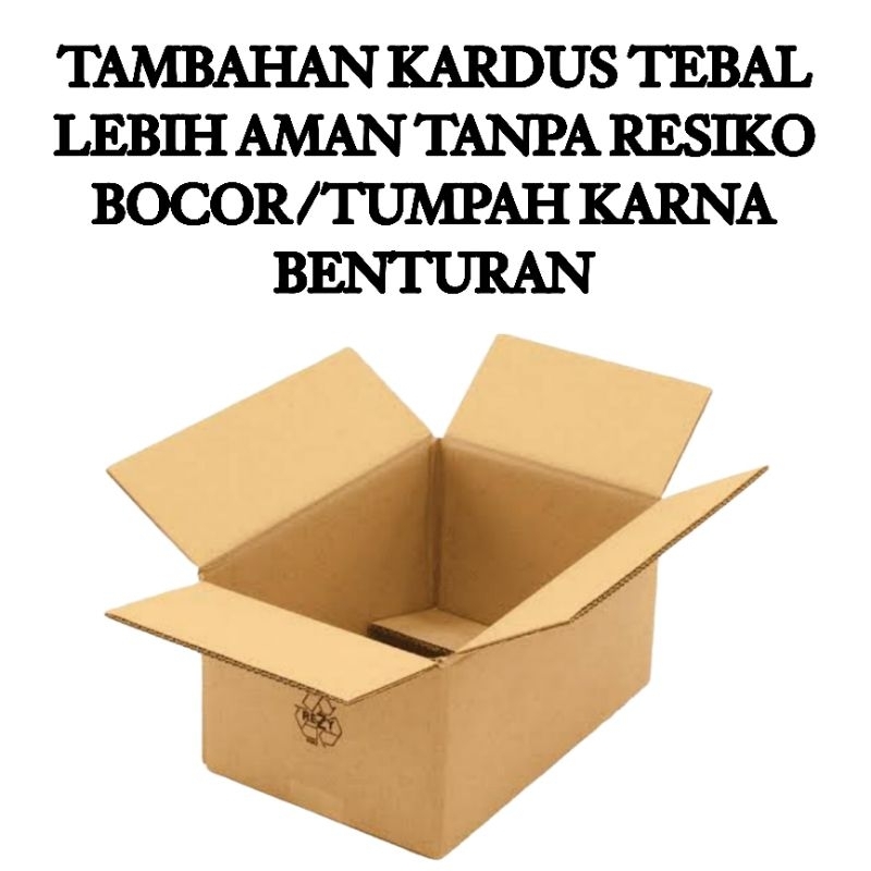 

Tambahan dus TEBAL meminimalisir kebocoran/tumpah saat di perjalanan