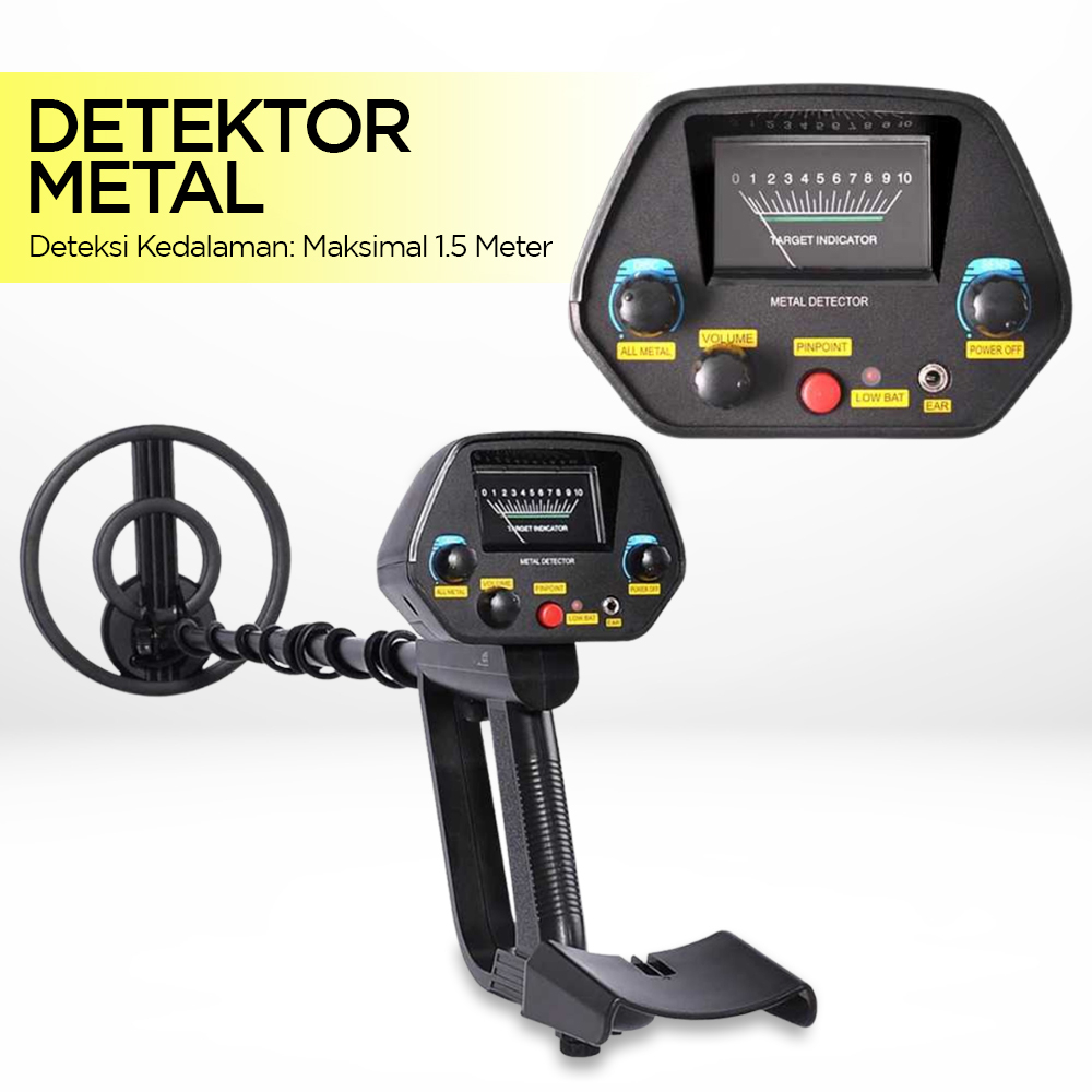 Pendeteksi Logam Metal Gold Silver Detector Finder - MD-4080 - Black