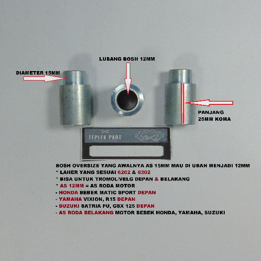 Teplekmotor/Bosh/Tromol Ninja Klx Crf Rx King Vixion Old Megapro Scorpio/Bearing 6202/6302/As 12mm