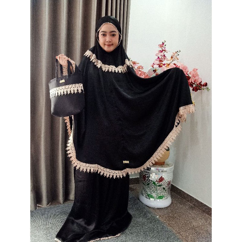 Mukena Santorini Renda Ziper