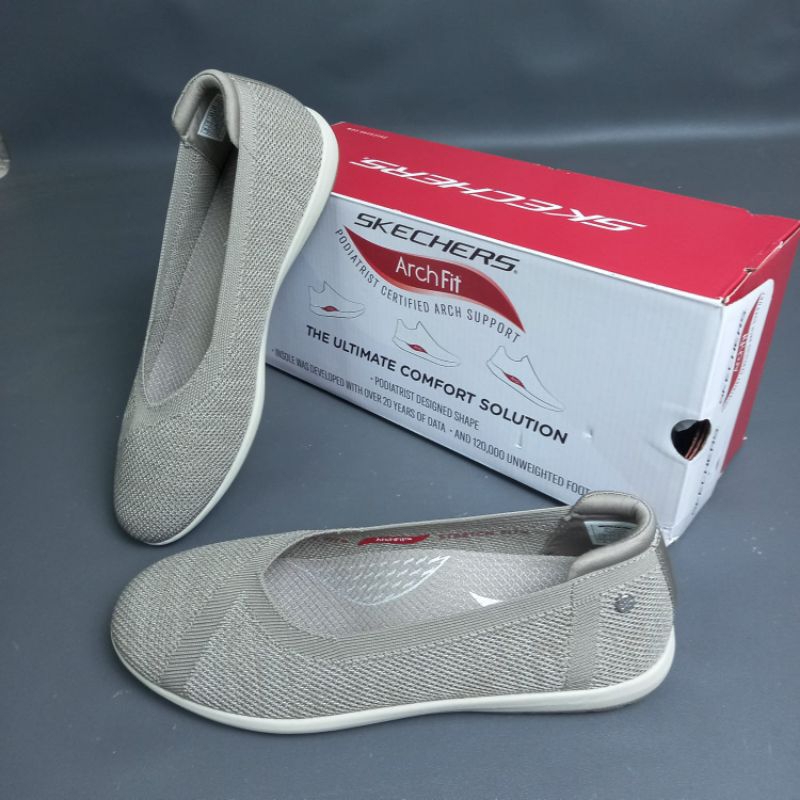 Sepatu Skechers Arch Fit Cleo Sport / Slip on Skechers Cewek / Sneakers Skeachers / Skeachers Murah