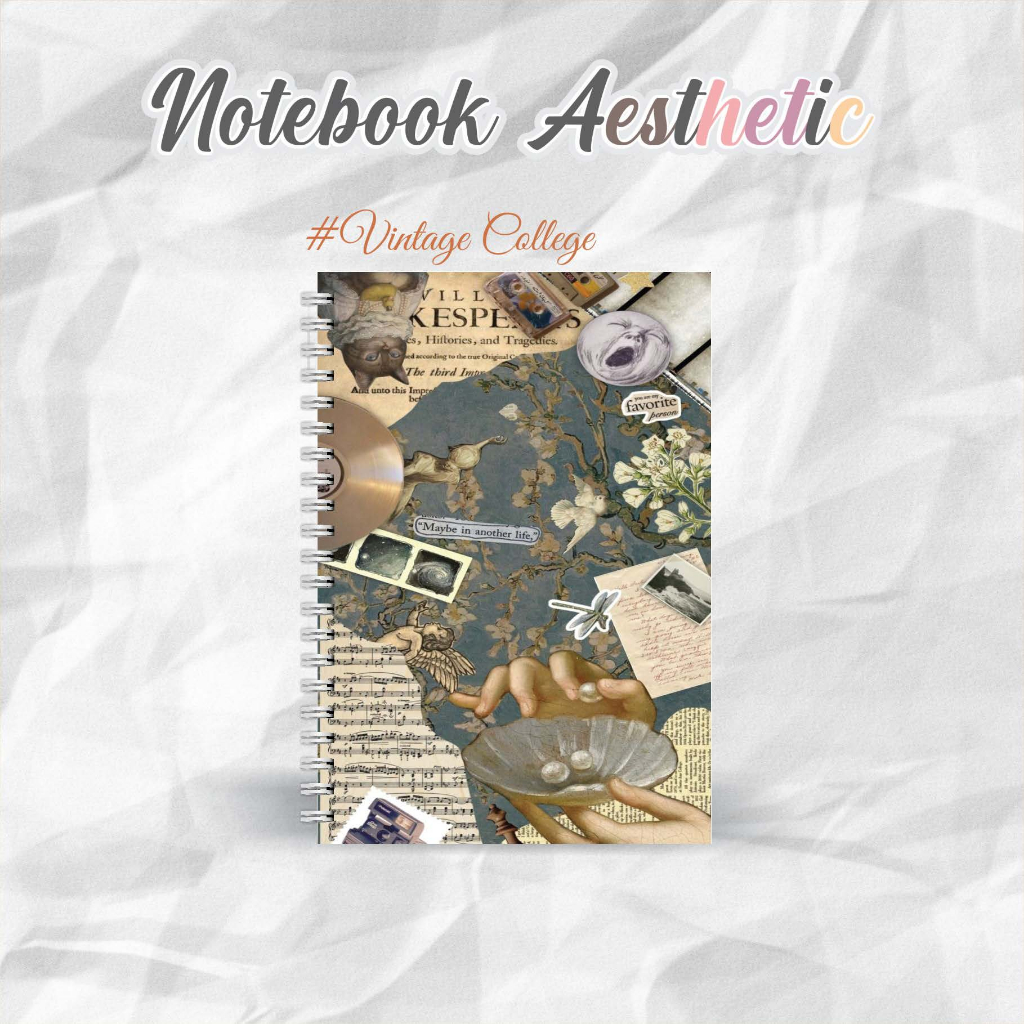 

NOTEBOOK A5 VINTAGE COLLEGE CATATAN/JURNAL BOOKPAPER GRID/KOTAK2#DOTTED/TITIK2#BLANK/POLOS