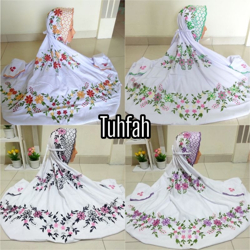 MUKENAH TERUSAN BORDIR DEWASA MUKENA LAJURAN SANTRI