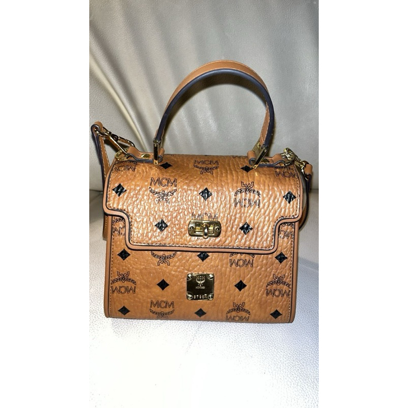 PRELOVED MCM Heritage Mini Satchel In Visetos - ORIGINAL 100%