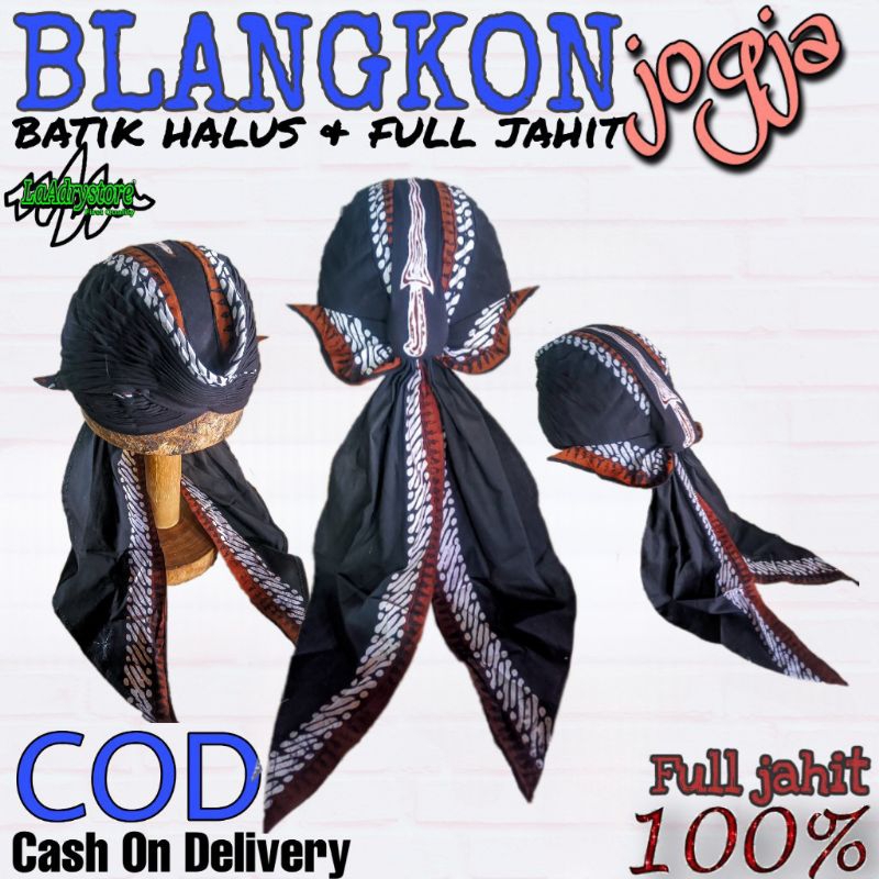 BLANGKON JOGJA JAWA MOTIF KERIS KLIWIR PANJANG KUALITAS HALUS BISA LIPAT DAN CUCI DEWASA DAN ANAK