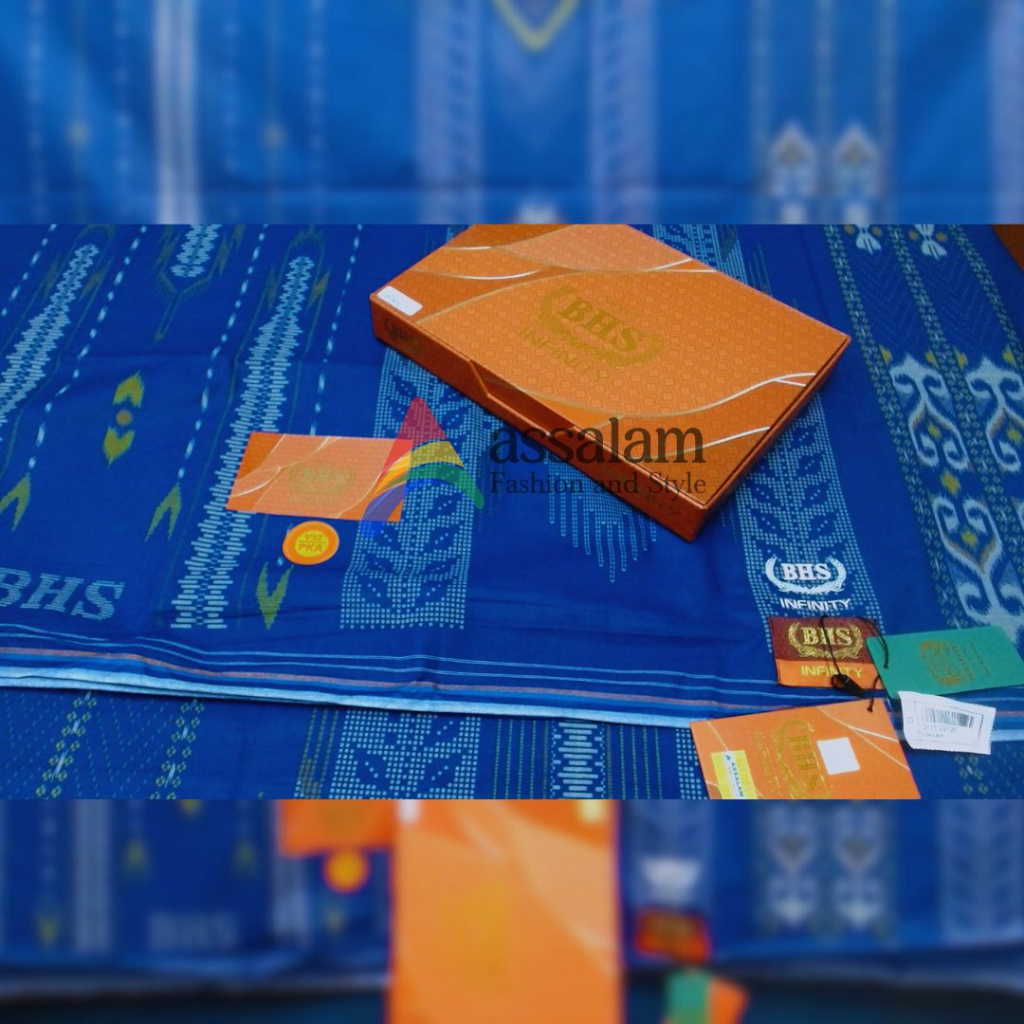 sarung bhs infinity gold PKA  biru | assalam fashion lirboyo