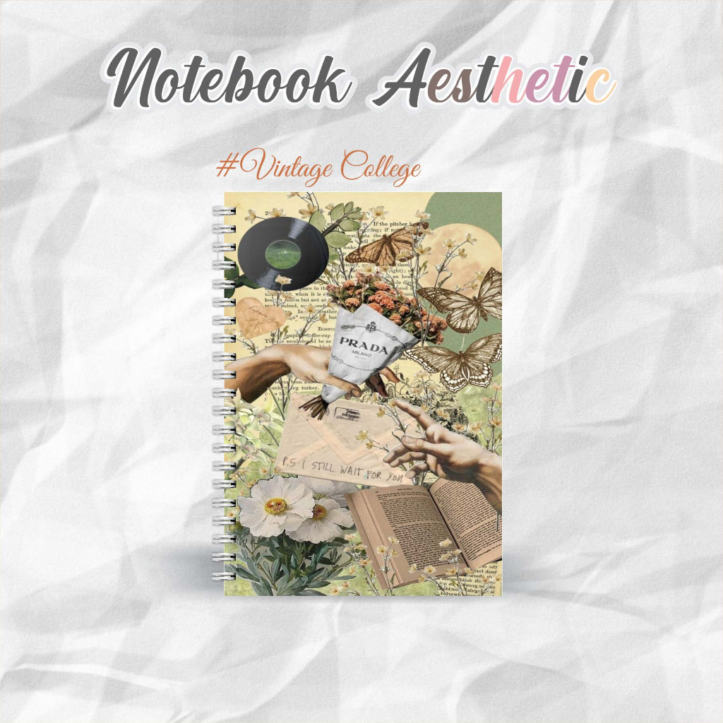 

NOTEBOOK A5 VINTAGE COLLEGE CATATAN/JURNAL BOOKPAPER GRID/KOTAK2#DOTTED/TITIK2#BLANK/POLOS