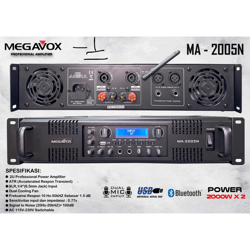 power amplifier Megavox MA 2005N