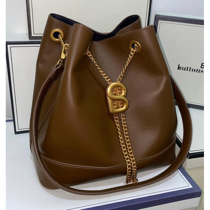 Myra Bag Buttonscarves Brown No Box