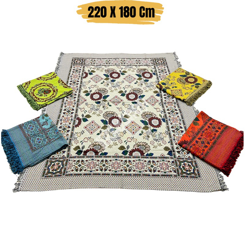 Grosir Isi 5 Pcs Hambal Rajut 180 X 220 CM / 2,2 M X 1,8 M / 220 X 180 Cm / 1,8 X2,2 M Premium Halus