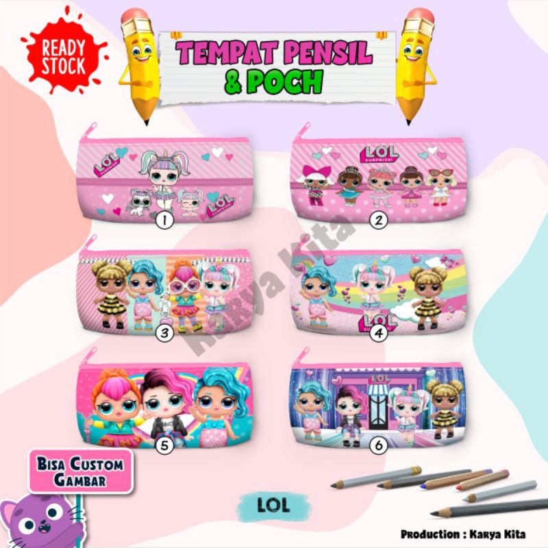 

PENCIL CASE/TEMPAT PENCIL/MOTIF KARAKTER LOL