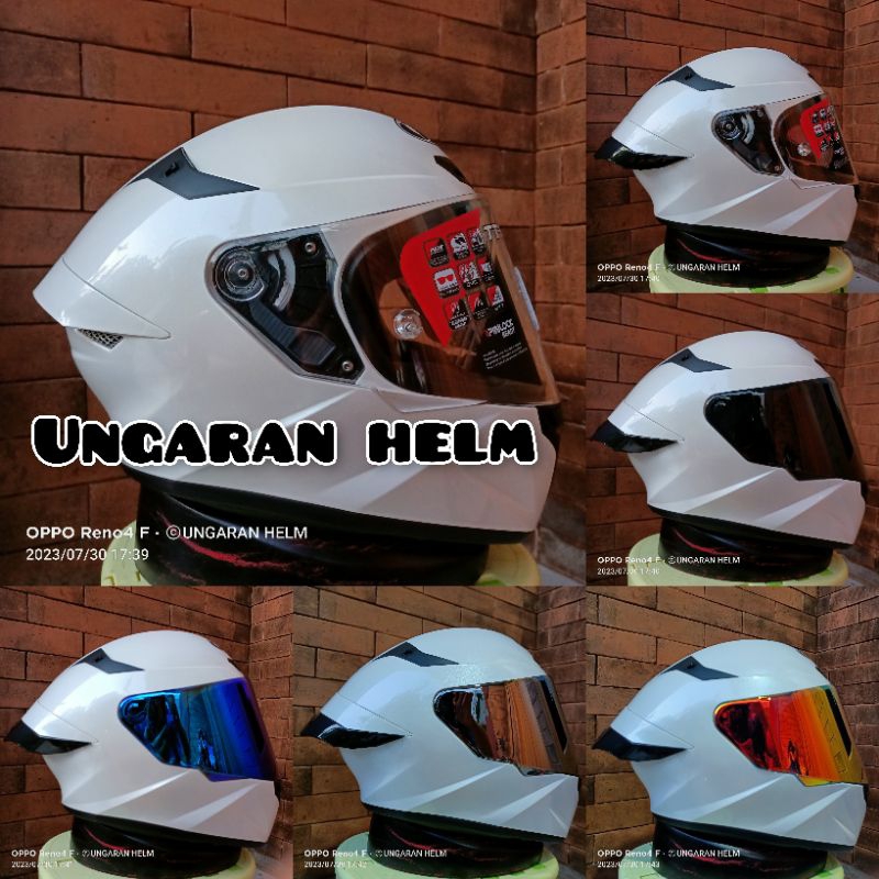 HELM KYT TT COURSE PUTIH WHITE PAKET GANTENG